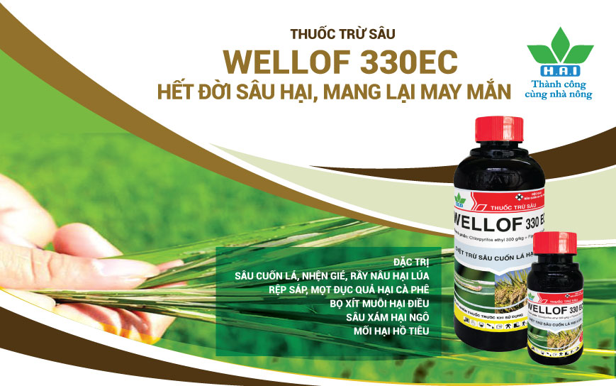 THUỐC TRỪ SÂU WELLOF 330EC - HẾT ĐỜI SÂU HẠI - MANG LẠI MAY MẮN