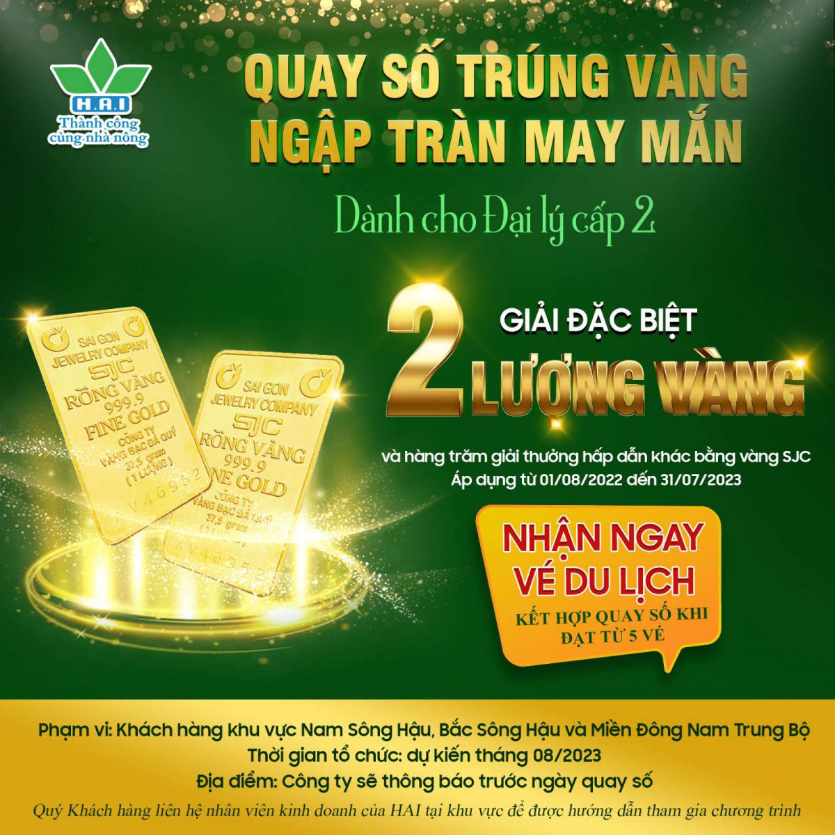 THÔNG BÁO CHƯƠNG TRÌNH KHUYẾN MÃI QUAY SỐ TRÚNG THƯỞNG - NHẬN NGAY QUÀ TẶNG DÀNH CHO ĐẠI LÝ CẤP 2